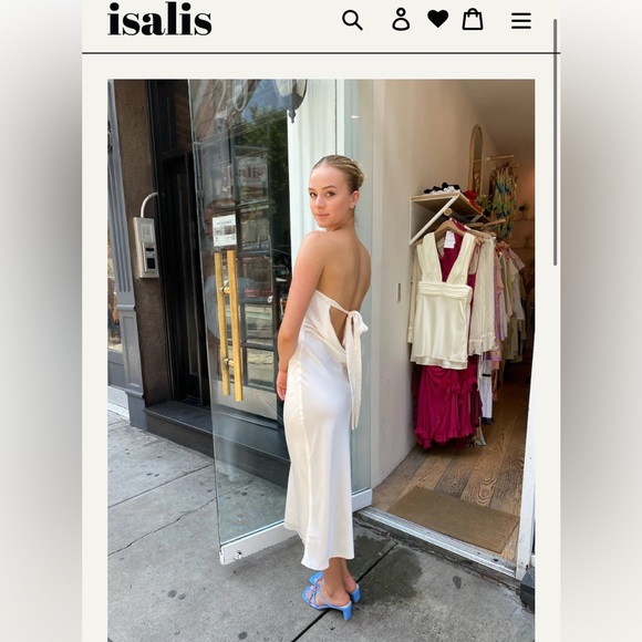 isalis macy strapless midi dress NWT - Picture 6 of 6